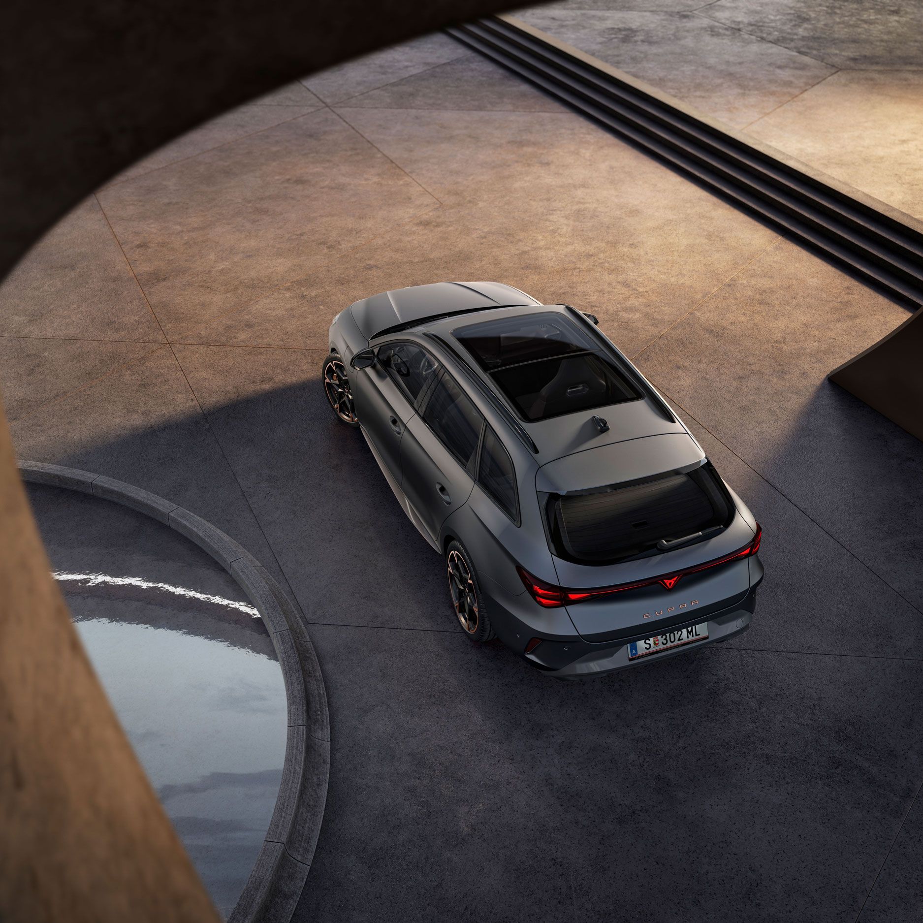 CUPRA Leon kombi felülnézetből