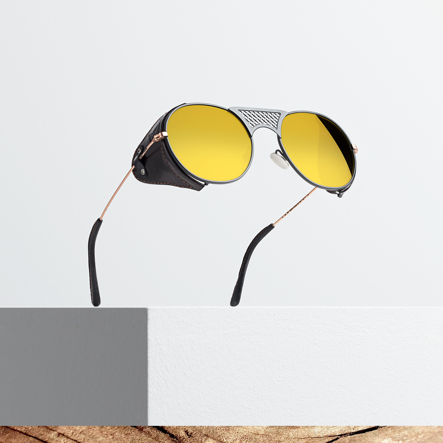 Autofahrer-Sonnenbrillen mit gelben Gläsern